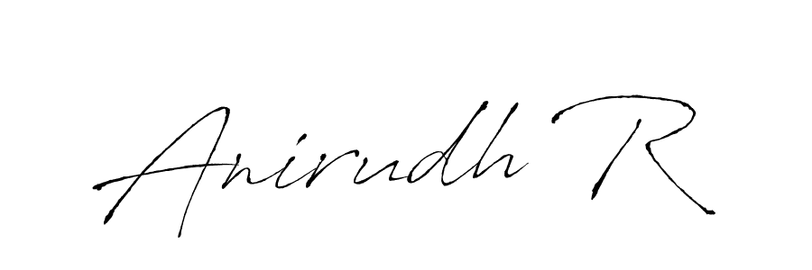 Create a beautiful signature design for name Anirudh R. With this signature (Antro_Vectra) fonts, you can make a handwritten signature for free. Anirudh R signature style 6 images and pictures png