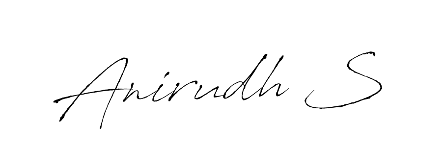 Anirudh S stylish signature style. Best Handwritten Sign (Antro_Vectra) for my name. Handwritten Signature Collection Ideas for my name Anirudh S. Anirudh S signature style 6 images and pictures png