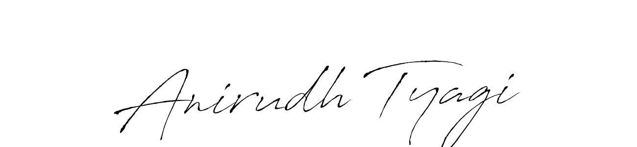 How to make Anirudh Tyagi name signature. Use Antro_Vectra style for creating short signs online. This is the latest handwritten sign. Anirudh Tyagi signature style 6 images and pictures png