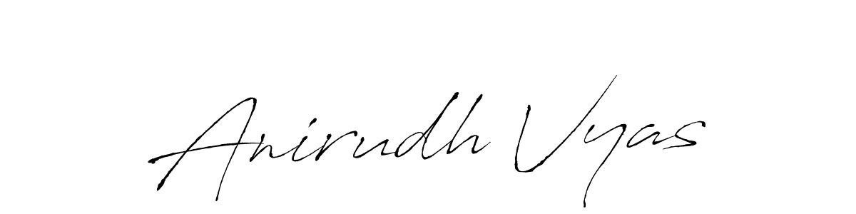 Antro_Vectra is a professional signature style that is perfect for those who want to add a touch of class to their signature. It is also a great choice for those who want to make their signature more unique. Get Anirudh Vyas name to fancy signature for free. Anirudh Vyas signature style 6 images and pictures png