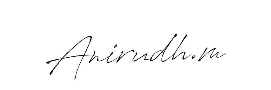 Antro_Vectra is a professional signature style that is perfect for those who want to add a touch of class to their signature. It is also a great choice for those who want to make their signature more unique. Get Anirudh.m name to fancy signature for free. Anirudh.m signature style 6 images and pictures png
