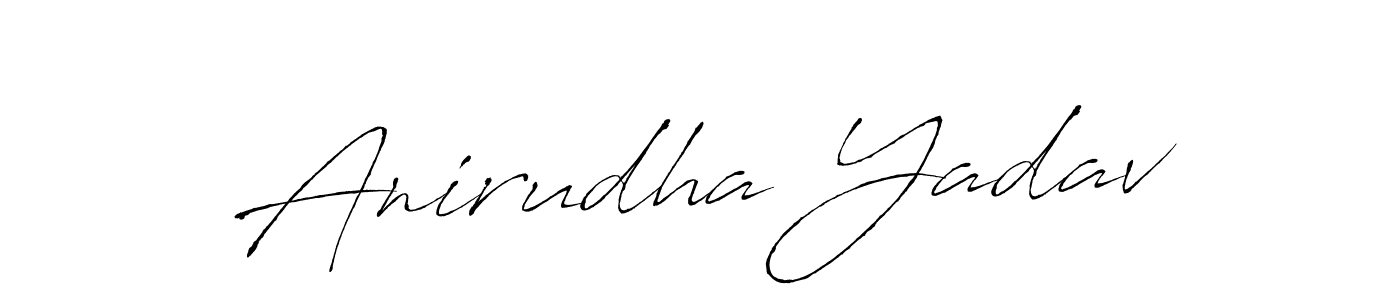 Antro_Vectra is a professional signature style that is perfect for those who want to add a touch of class to their signature. It is also a great choice for those who want to make their signature more unique. Get Anirudha Yadav name to fancy signature for free. Anirudha Yadav signature style 6 images and pictures png