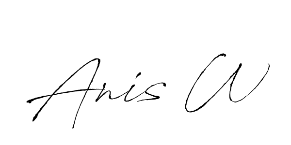 How to Draw Anis W signature style? Antro_Vectra is a latest design signature styles for name Anis W. Anis W signature style 6 images and pictures png