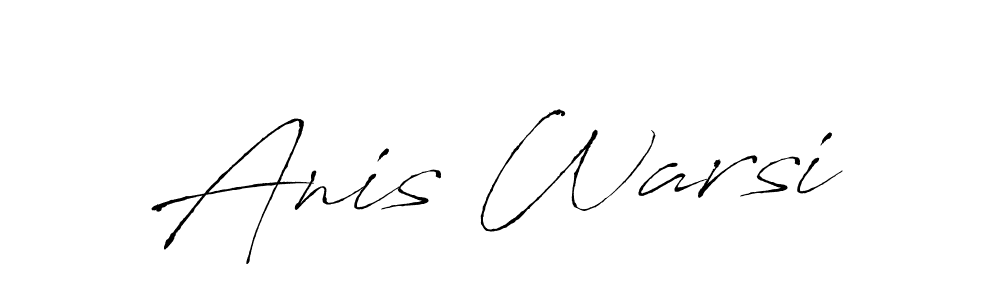 How to make Anis Warsi signature? Antro_Vectra is a professional autograph style. Create handwritten signature for Anis Warsi name. Anis Warsi signature style 6 images and pictures png