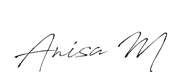 The best way (Antro_Vectra) to make a short signature is to pick only two or three words in your name. The name Anisa M include a total of six letters. For converting this name. Anisa M signature style 6 images and pictures png