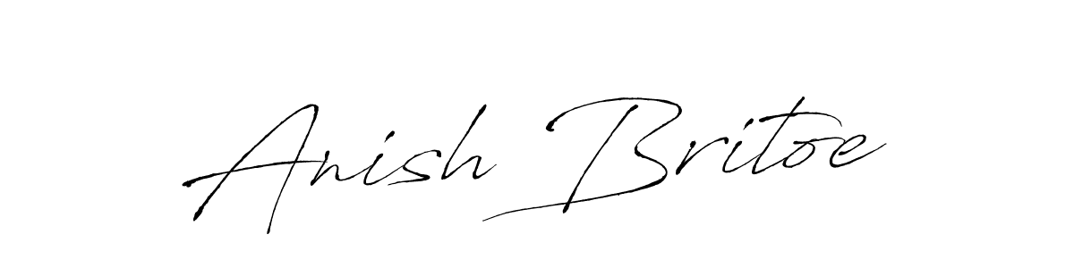 Make a beautiful signature design for name Anish Britoe. With this signature (Antro_Vectra) style, you can create a handwritten signature for free. Anish Britoe signature style 6 images and pictures png