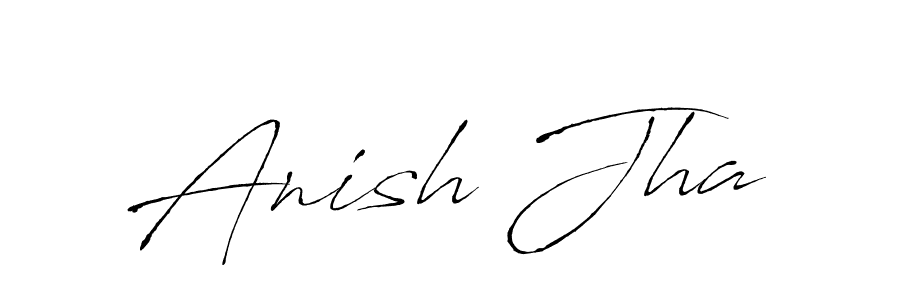 Make a beautiful signature design for name Anish Jha. With this signature (Antro_Vectra) style, you can create a handwritten signature for free. Anish Jha signature style 6 images and pictures png