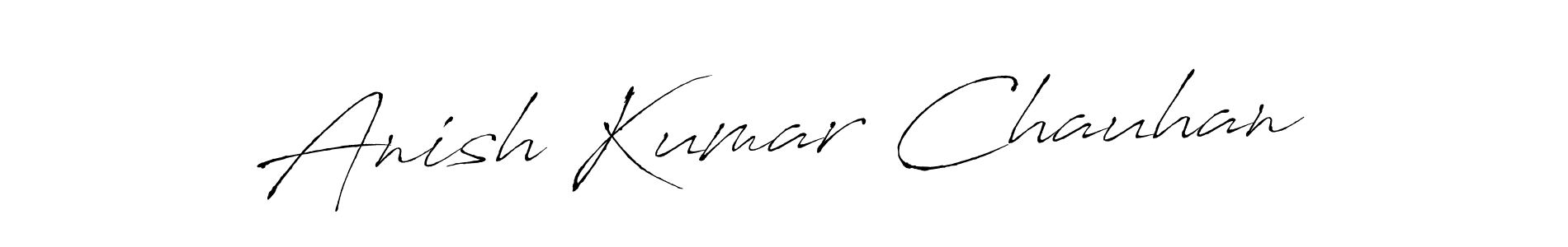 Create a beautiful signature design for name Anish Kumar Chauhan. With this signature (Antro_Vectra) fonts, you can make a handwritten signature for free. Anish Kumar Chauhan signature style 6 images and pictures png