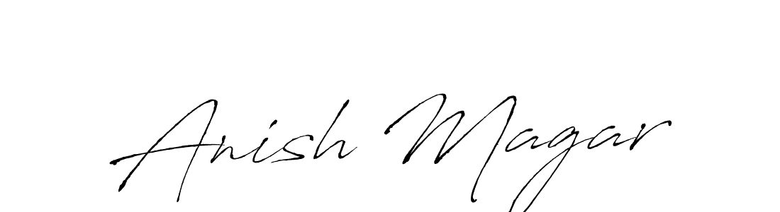 Create a beautiful signature design for name Anish Magar. With this signature (Antro_Vectra) fonts, you can make a handwritten signature for free. Anish Magar signature style 6 images and pictures png