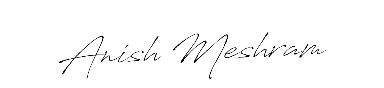 How to make Anish Meshram name signature. Use Antro_Vectra style for creating short signs online. This is the latest handwritten sign. Anish Meshram signature style 6 images and pictures png