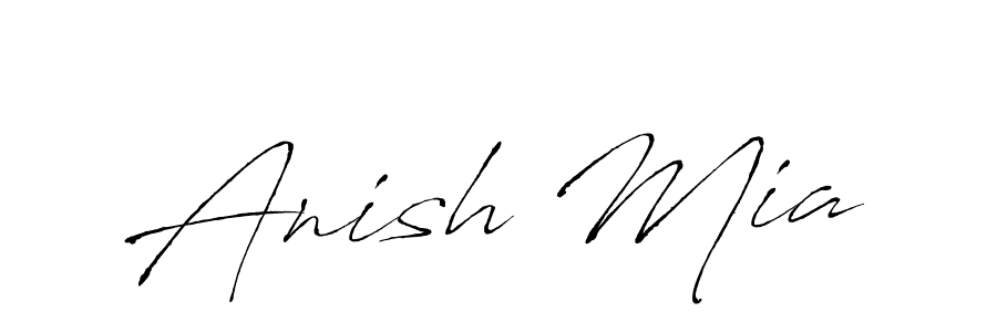 How to make Anish Mia name signature. Use Antro_Vectra style for creating short signs online. This is the latest handwritten sign. Anish Mia signature style 6 images and pictures png