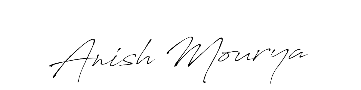 Make a beautiful signature design for name Anish Mourya. With this signature (Antro_Vectra) style, you can create a handwritten signature for free. Anish Mourya signature style 6 images and pictures png