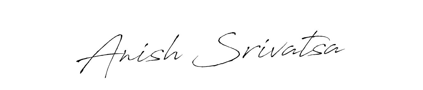 How to make Anish Srivatsa name signature. Use Antro_Vectra style for creating short signs online. This is the latest handwritten sign. Anish Srivatsa signature style 6 images and pictures png