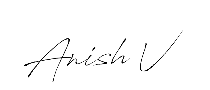 You should practise on your own different ways (Antro_Vectra) to write your name (Anish V) in signature. don't let someone else do it for you. Anish V signature style 6 images and pictures png