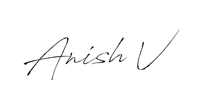 It looks lik you need a new signature style for name Anish V. Design unique handwritten (Antro_Vectra) signature with our free signature maker in just a few clicks. Anish V signature style 6 images and pictures png