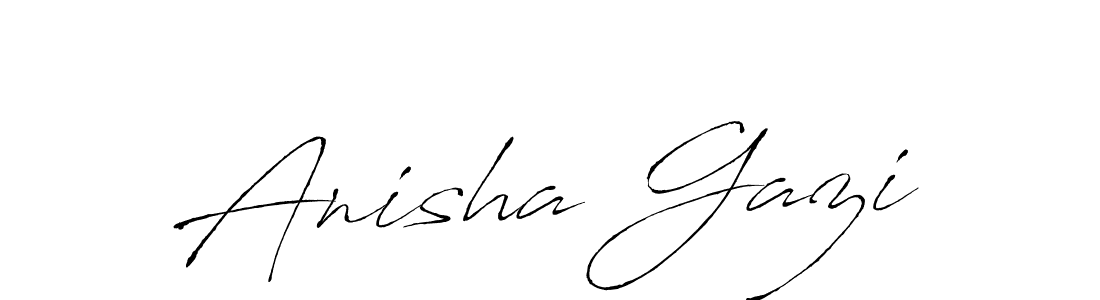 The best way (Antro_Vectra) to make a short signature is to pick only two or three words in your name. The name Anisha Gazi include a total of six letters. For converting this name. Anisha Gazi signature style 6 images and pictures png