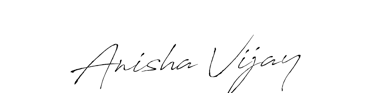 How to make Anisha Vijay name signature. Use Antro_Vectra style for creating short signs online. This is the latest handwritten sign. Anisha Vijay signature style 6 images and pictures png