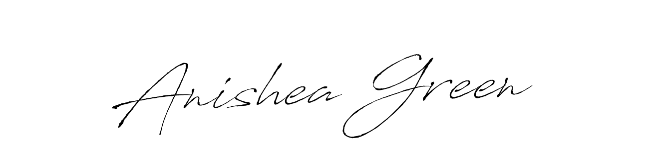 Make a beautiful signature design for name Anishea Green. With this signature (Antro_Vectra) style, you can create a handwritten signature for free. Anishea Green signature style 6 images and pictures png