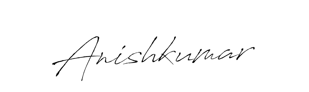 How to make Anishkumar name signature. Use Antro_Vectra style for creating short signs online. This is the latest handwritten sign. Anishkumar signature style 6 images and pictures png