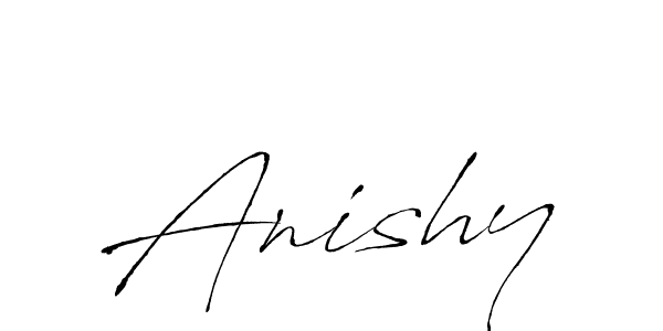How to make Anishy signature? Antro_Vectra is a professional autograph style. Create handwritten signature for Anishy name. Anishy signature style 6 images and pictures png