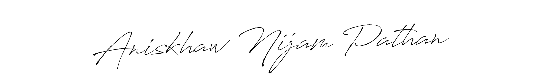 You should practise on your own different ways (Antro_Vectra) to write your name (Aniskhaw Nijam Pathan) in signature. don't let someone else do it for you. Aniskhaw Nijam Pathan signature style 6 images and pictures png