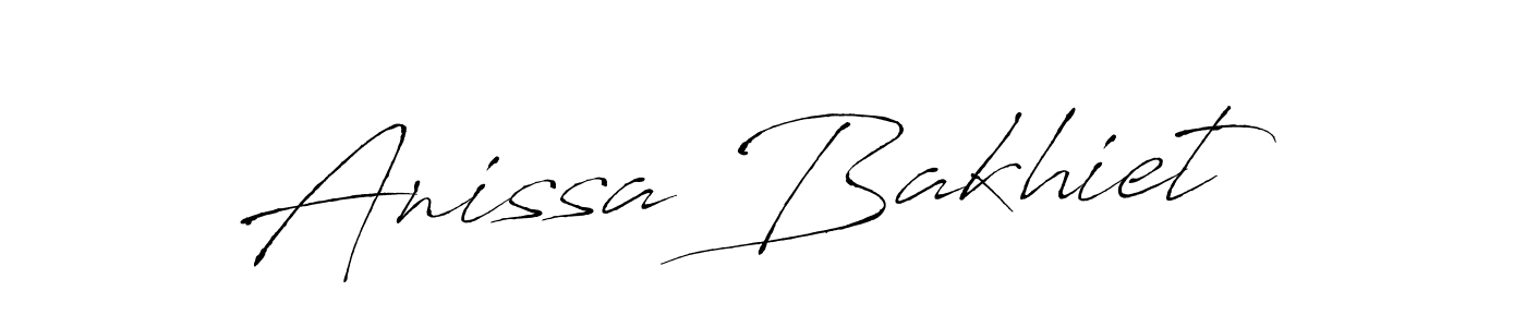 Also we have Anissa Bakhiet name is the best signature style. Create professional handwritten signature collection using Antro_Vectra autograph style. Anissa Bakhiet signature style 6 images and pictures png