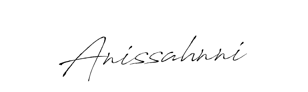 The best way (Antro_Vectra) to make a short signature is to pick only two or three words in your name. The name Anissahnni include a total of six letters. For converting this name. Anissahnni signature style 6 images and pictures png