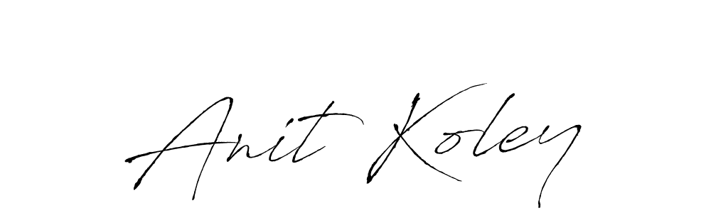 Make a beautiful signature design for name Anit Koley. With this signature (Antro_Vectra) style, you can create a handwritten signature for free. Anit Koley signature style 6 images and pictures png