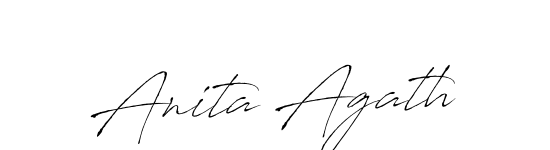 Antro_Vectra is a professional signature style that is perfect for those who want to add a touch of class to their signature. It is also a great choice for those who want to make their signature more unique. Get Anita Agath name to fancy signature for free. Anita Agath signature style 6 images and pictures png