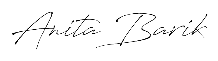 You should practise on your own different ways (Antro_Vectra) to write your name (Anita Barik) in signature. Don't let someone else do it for you. Anita Barik signature style 6 images and pictures png