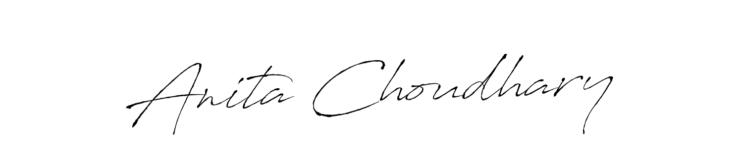 The best way (Antro_Vectra) to make a short signature is to pick only two or three words in your name. The name Anita Choudhary include a total of six letters. For converting this name. Anita Choudhary signature style 6 images and pictures png