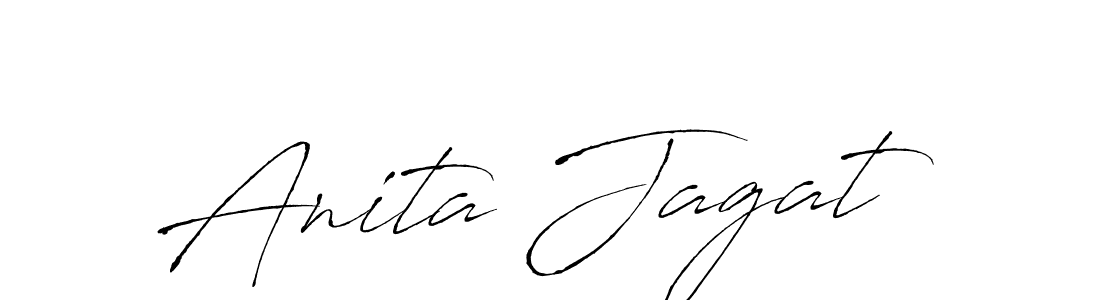 The best way (Antro_Vectra) to make a short signature is to pick only two or three words in your name. The name Anita Jagat include a total of six letters. For converting this name. Anita Jagat signature style 6 images and pictures png