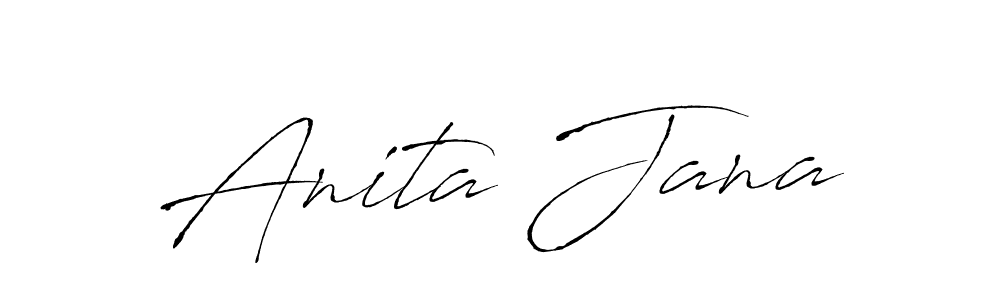 You should practise on your own different ways (Antro_Vectra) to write your name (Anita Jana) in signature. don't let someone else do it for you. Anita Jana signature style 6 images and pictures png