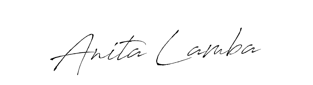 Anita Lamba stylish signature style. Best Handwritten Sign (Antro_Vectra) for my name. Handwritten Signature Collection Ideas for my name Anita Lamba. Anita Lamba signature style 6 images and pictures png