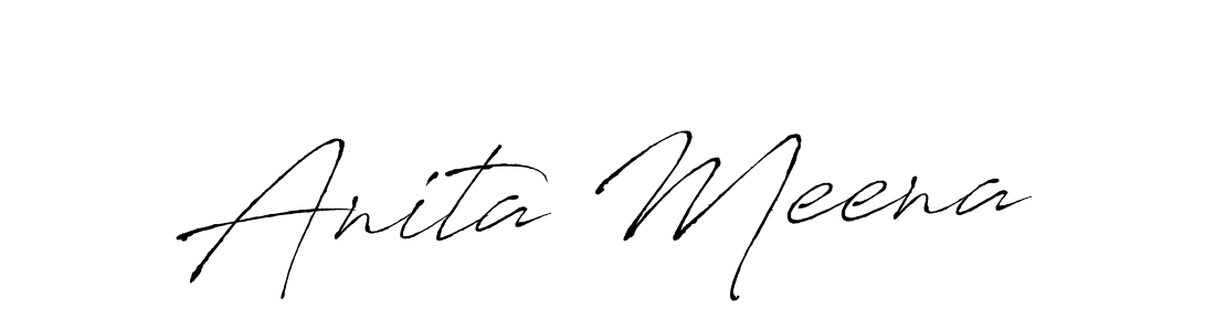 Anita Meena stylish signature style. Best Handwritten Sign (Antro_Vectra) for my name. Handwritten Signature Collection Ideas for my name Anita Meena. Anita Meena signature style 6 images and pictures png