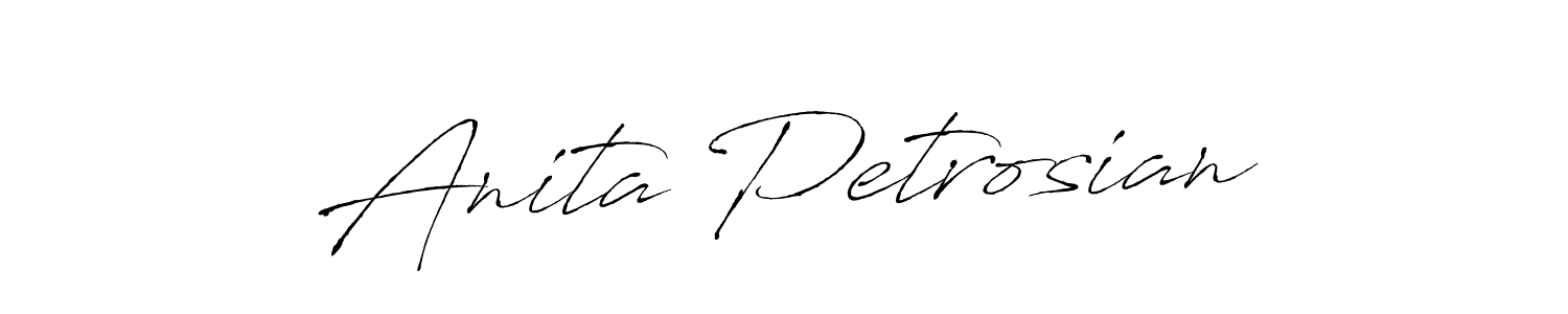 How to make Anita Petrosian name signature. Use Antro_Vectra style for creating short signs online. This is the latest handwritten sign. Anita Petrosian signature style 6 images and pictures png