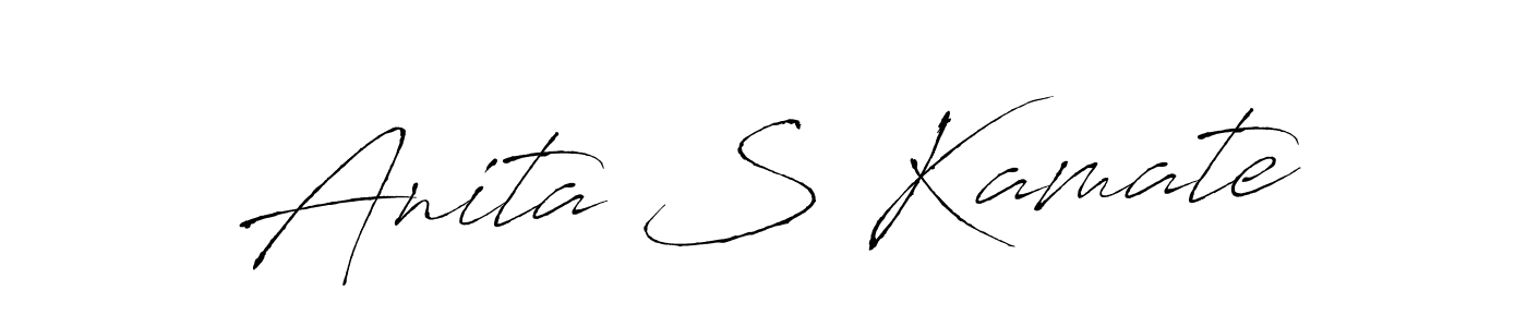 if you are searching for the best signature style for your name Anita S Kamate. so please give up your signature search. here we have designed multiple signature styles  using Antro_Vectra. Anita S Kamate signature style 6 images and pictures png