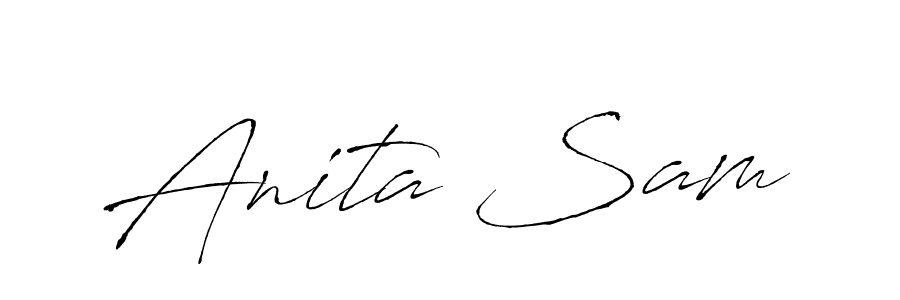 You should practise on your own different ways (Antro_Vectra) to write your name (Anita Sam) in signature. don't let someone else do it for you. Anita Sam signature style 6 images and pictures png