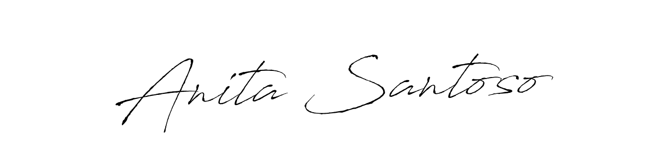 Create a beautiful signature design for name Anita Santoso. With this signature (Antro_Vectra) fonts, you can make a handwritten signature for free. Anita Santoso signature style 6 images and pictures png