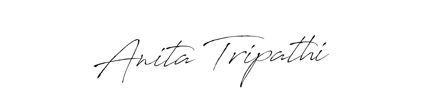 How to make Anita Tripathi name signature. Use Antro_Vectra style for creating short signs online. This is the latest handwritten sign. Anita Tripathi signature style 6 images and pictures png