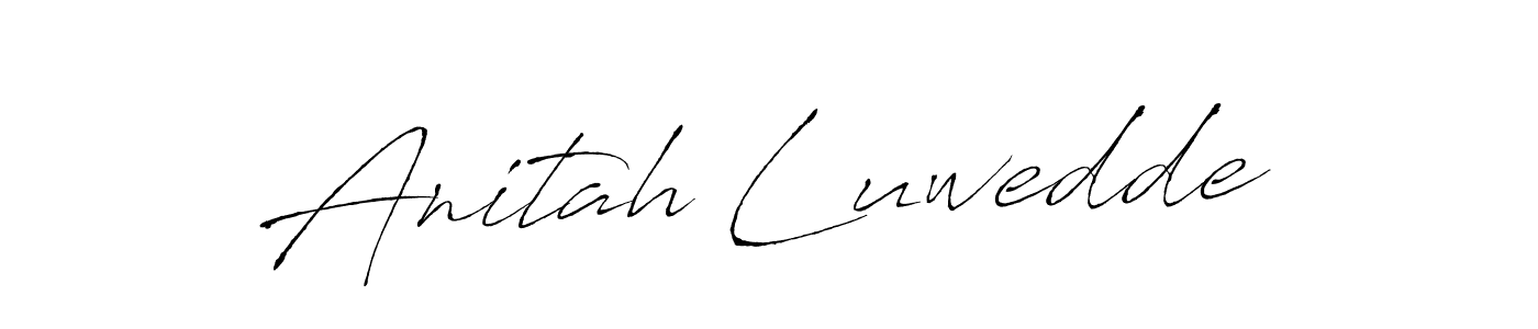 Anitah Luwedde stylish signature style. Best Handwritten Sign (Antro_Vectra) for my name. Handwritten Signature Collection Ideas for my name Anitah Luwedde. Anitah Luwedde signature style 6 images and pictures png