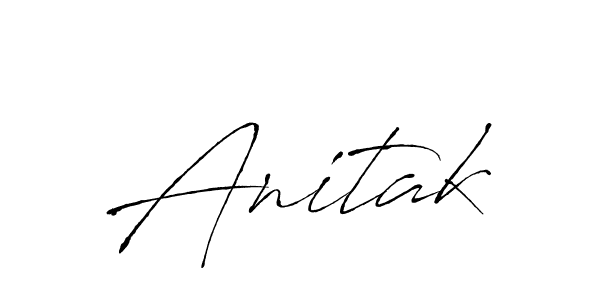 The best way (Antro_Vectra) to make a short signature is to pick only two or three words in your name. The name Anitak include a total of six letters. For converting this name. Anitak signature style 6 images and pictures png