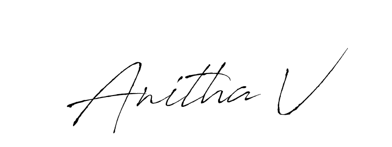Similarly Antro_Vectra is the best handwritten signature design. Signature creator online .You can use it as an online autograph creator for name Anitha V. Anitha V signature style 6 images and pictures png