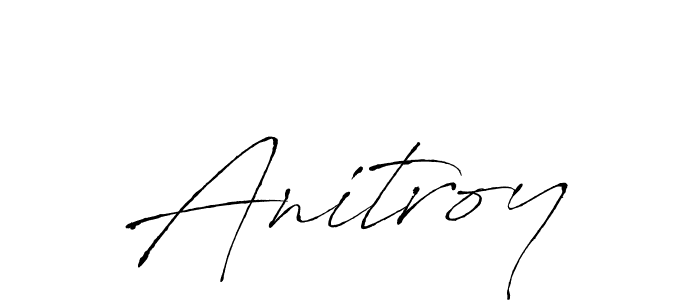 The best way (Antro_Vectra) to make a short signature is to pick only two or three words in your name. The name Anitroy include a total of six letters. For converting this name. Anitroy signature style 6 images and pictures png