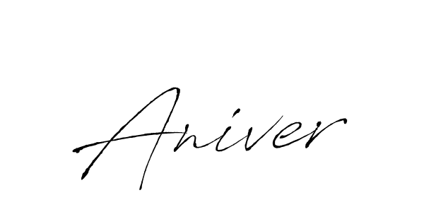 You should practise on your own different ways (Antro_Vectra) to write your name (Aniver) in signature. don't let someone else do it for you. Aniver signature style 6 images and pictures png