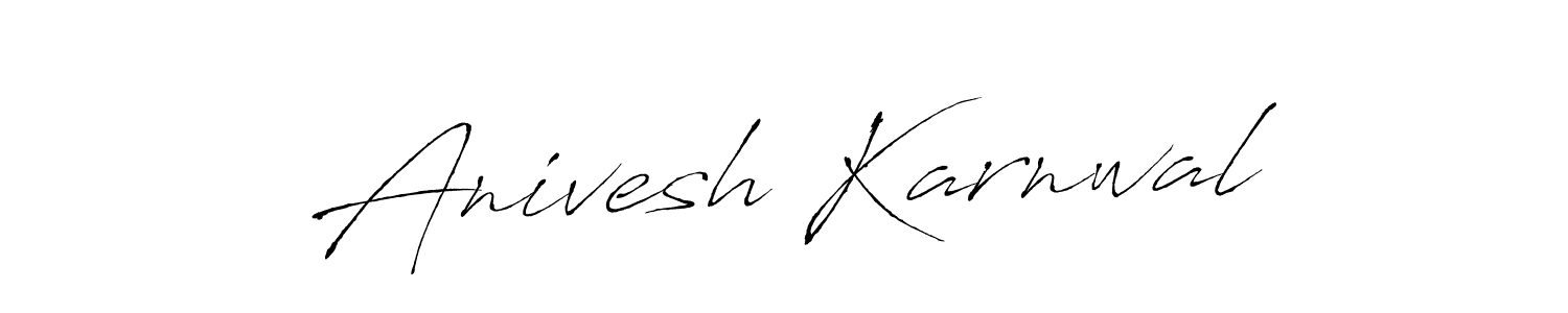 Make a beautiful signature design for name Anivesh Karnwal. With this signature (Antro_Vectra) style, you can create a handwritten signature for free. Anivesh Karnwal signature style 6 images and pictures png