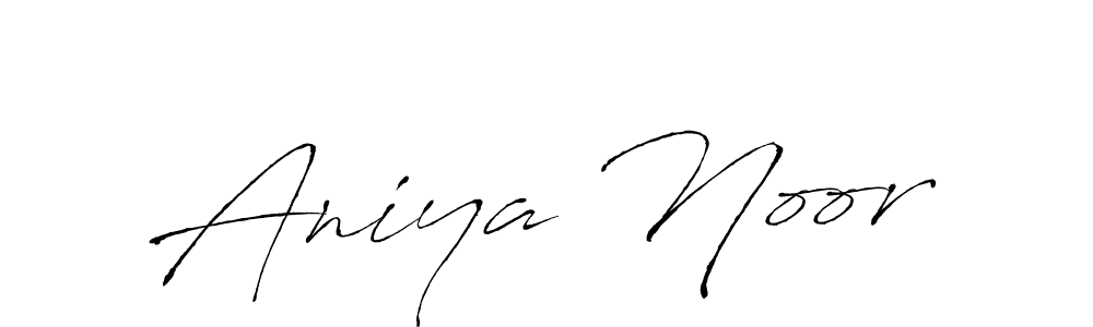 How to make Aniya Noor name signature. Use Antro_Vectra style for creating short signs online. This is the latest handwritten sign. Aniya Noor signature style 6 images and pictures png