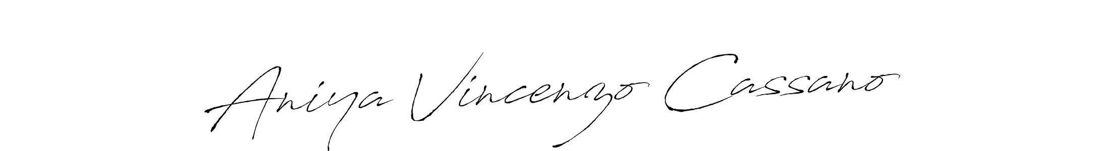 You can use this online signature creator to create a handwritten signature for the name Aniya Vincenzo Cassano. This is the best online autograph maker. Aniya Vincenzo Cassano signature style 6 images and pictures png