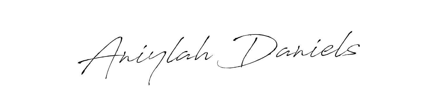 Design your own signature with our free online signature maker. With this signature software, you can create a handwritten (Antro_Vectra) signature for name Aniylah Daniels. Aniylah Daniels signature style 6 images and pictures png