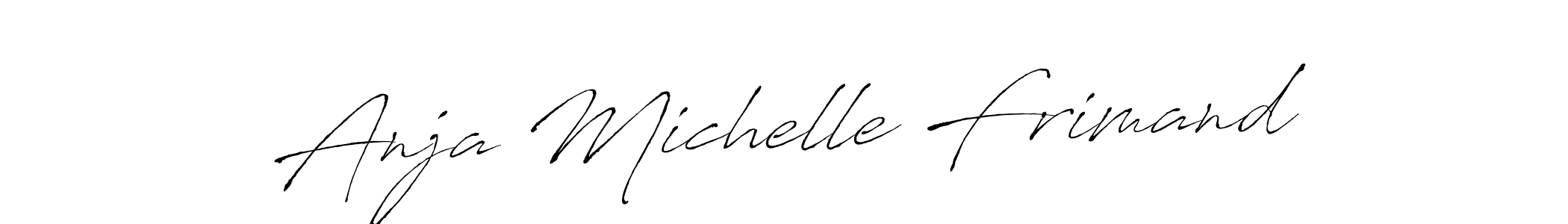 Use a signature maker to create a handwritten signature online. With this signature software, you can design (Antro_Vectra) your own signature for name Anja Michelle Frimand. Anja Michelle Frimand signature style 6 images and pictures png